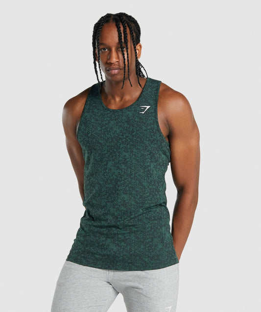 Gymshark Critical 2,0 Tank - Dunkelgrüner Druck