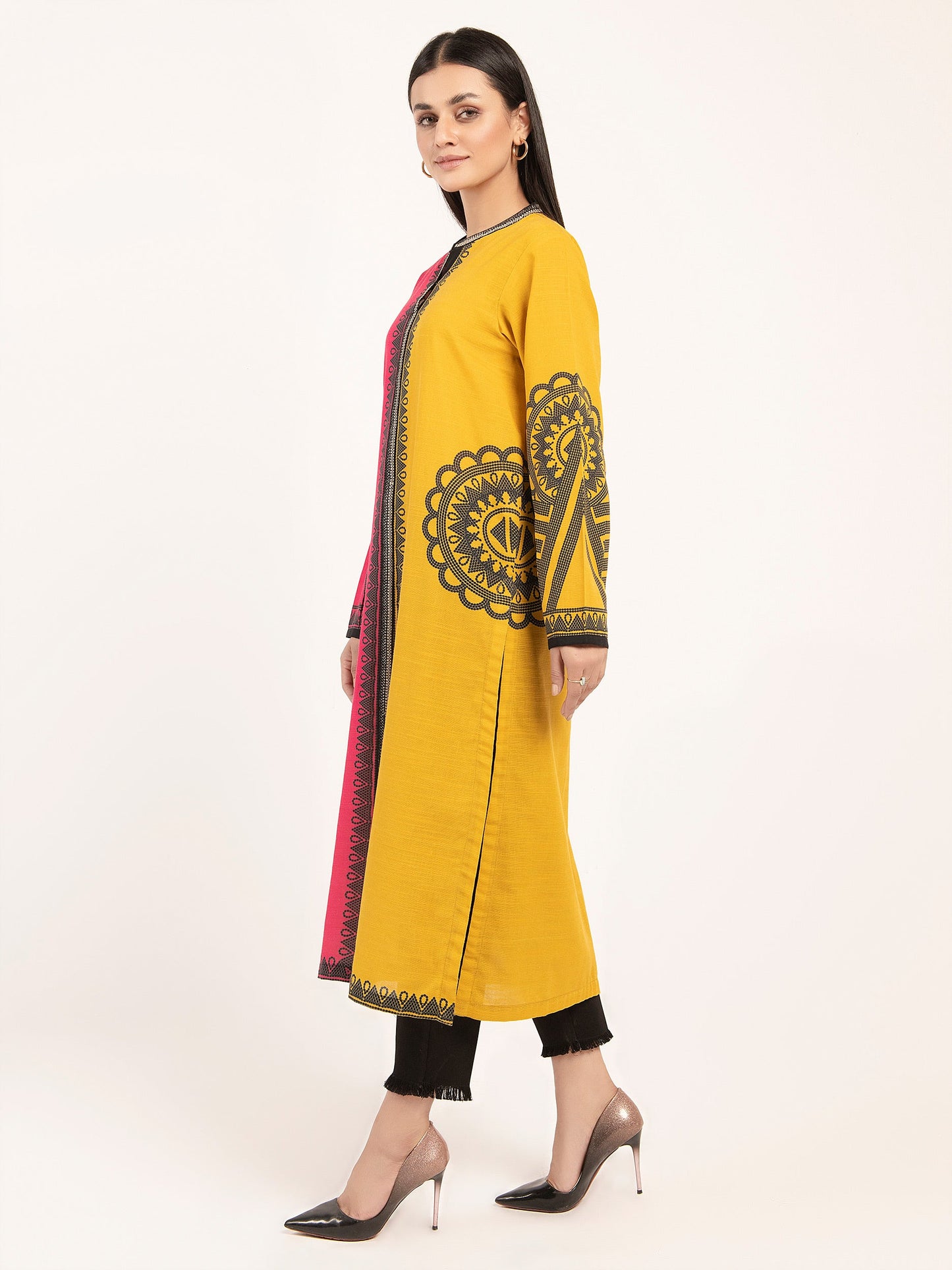 Embroidered Khaddar Shirt