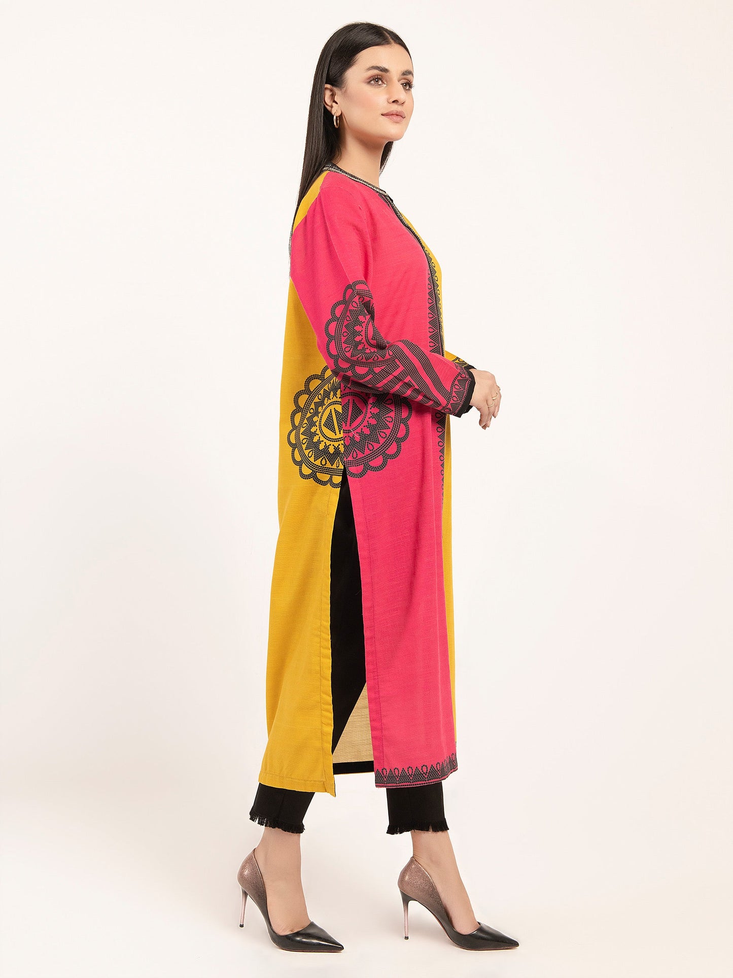 Embroidered Khaddar Shirt