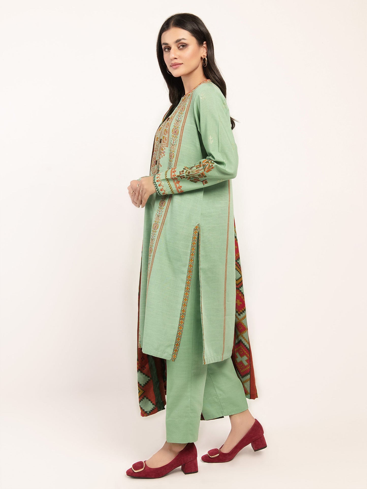 Embroidered Khaddar Suit