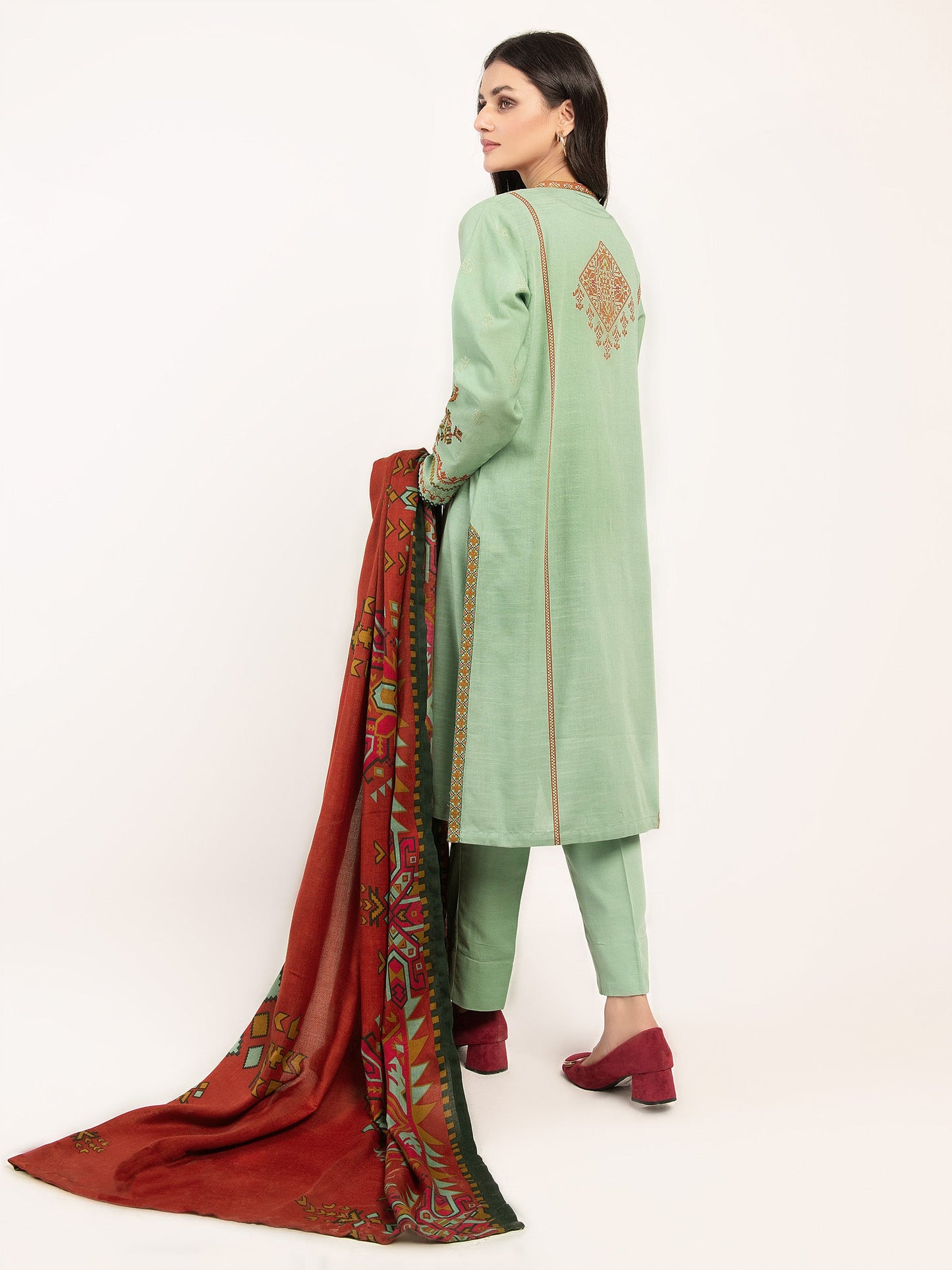 Embroidered Khaddar Suit
