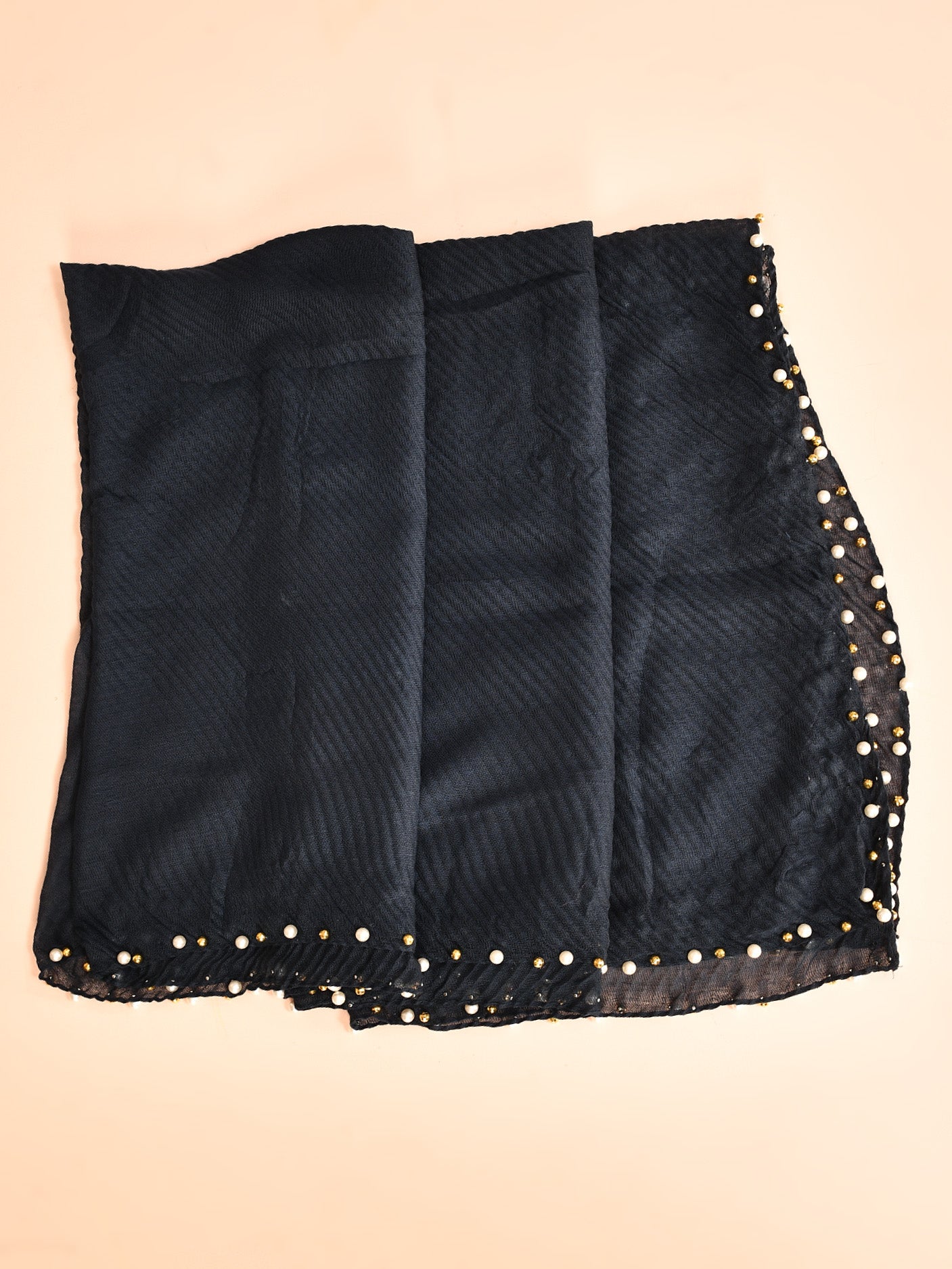 Viskose-Schal mit Perlen-Crush 