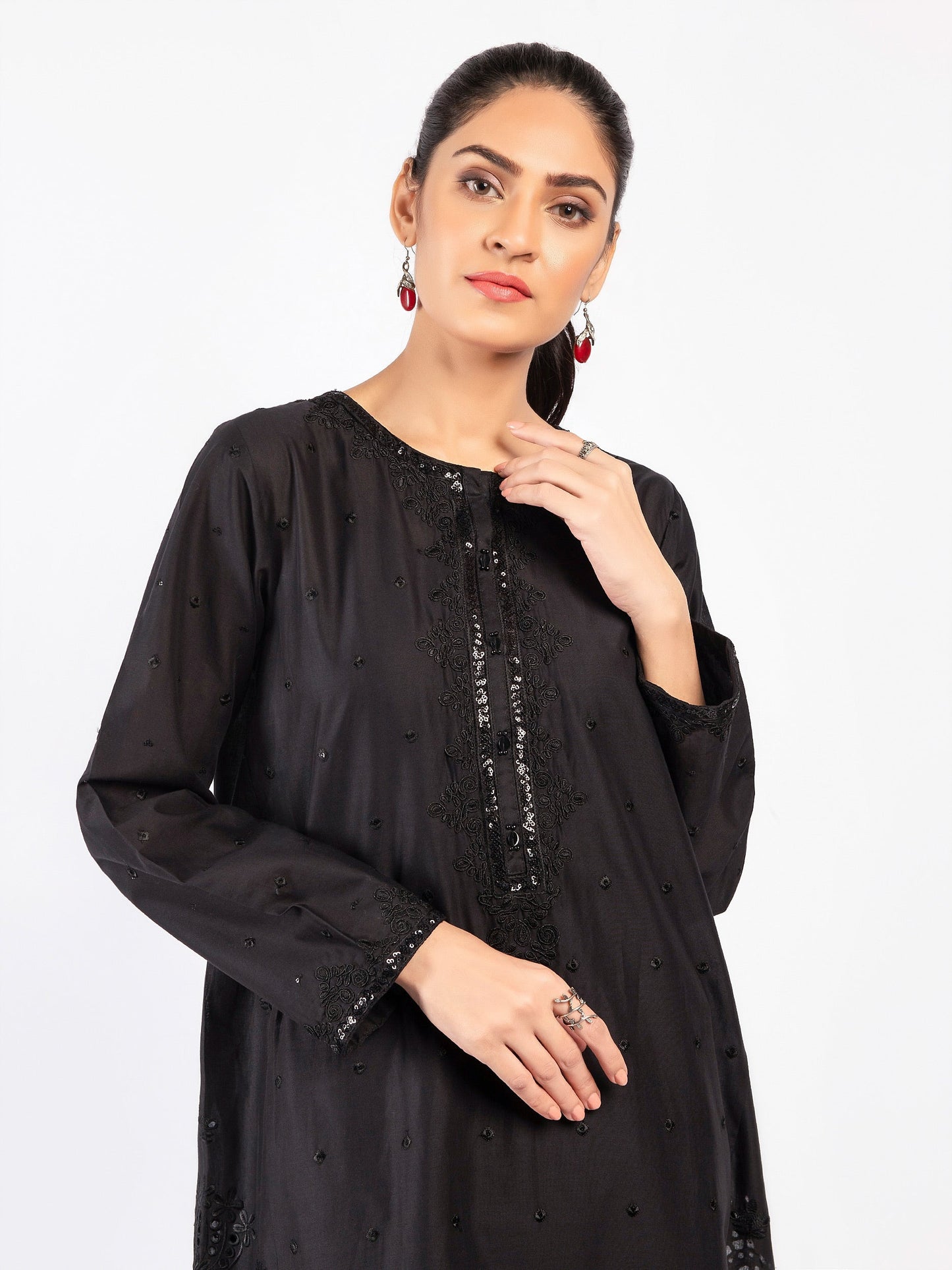 Embroidered Cambric Suit