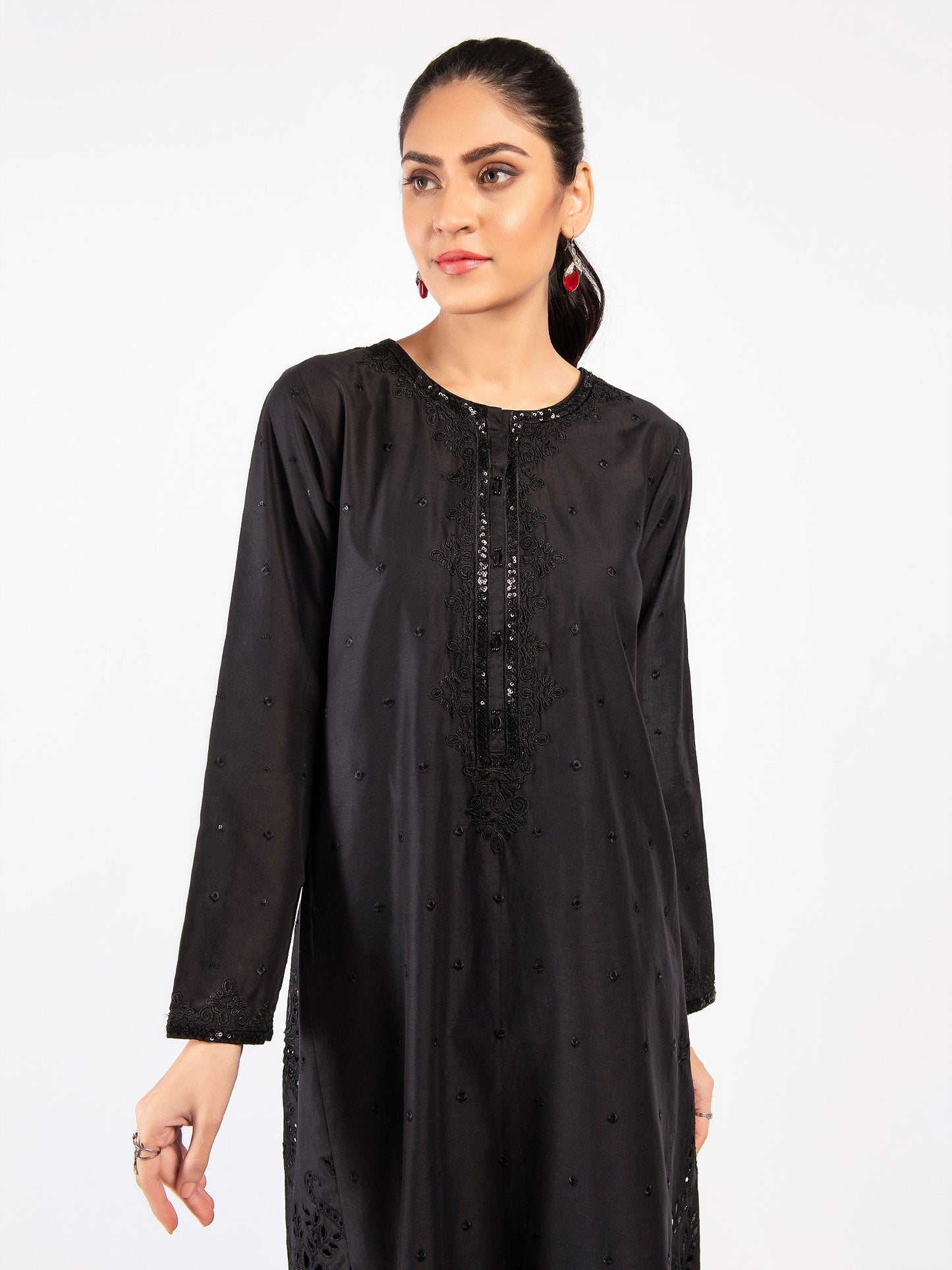 Embroidered Cambric Suit