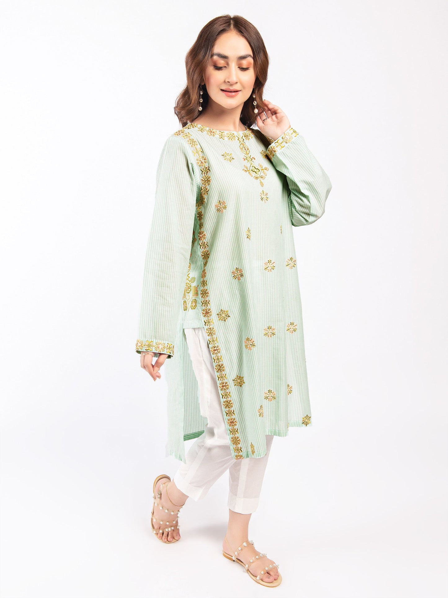 Embroidered Yarn Dyed Shirt