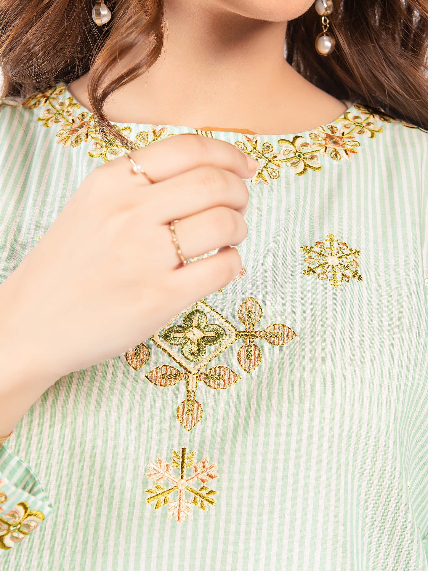 Embroidered Yarn Dyed Shirt