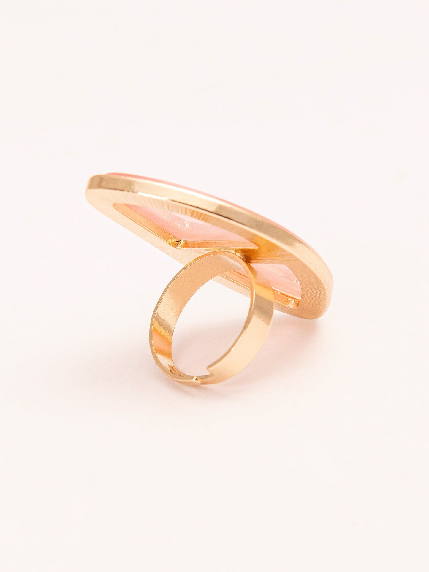 Stripe Oval-Shaped Ring