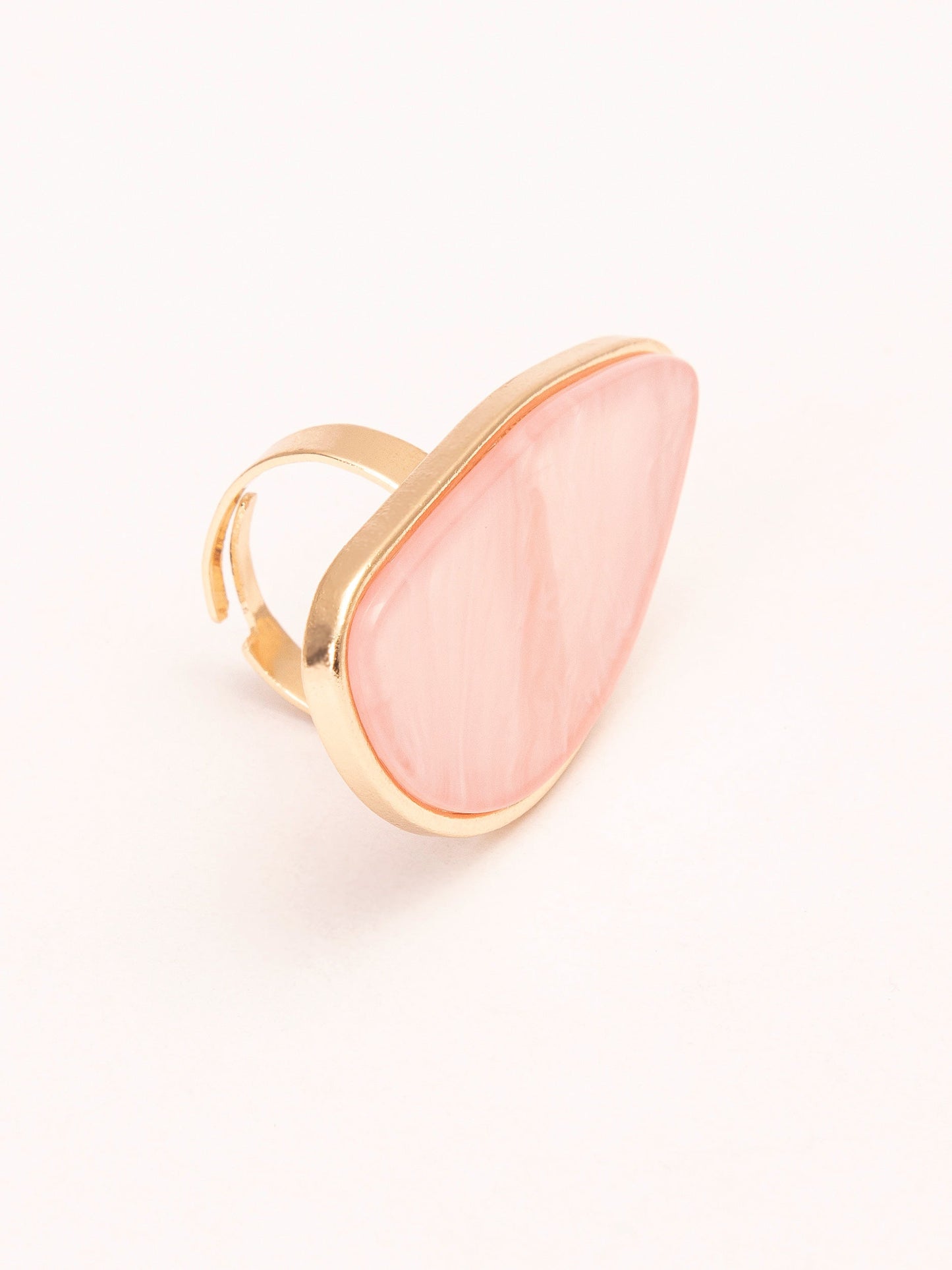 Stripe Oval-Shaped Ring