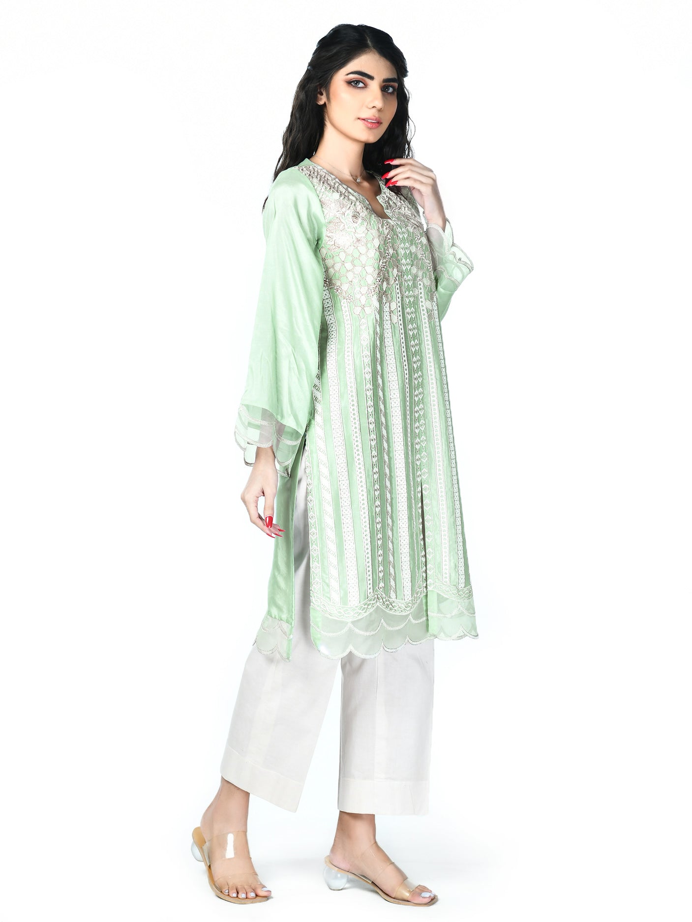 Embroidered Silk Shirt