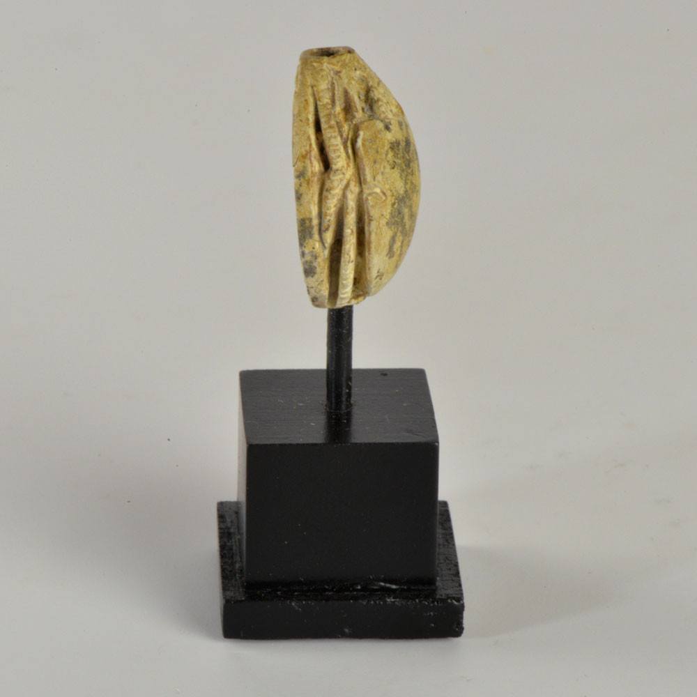 Ein ägyptischer Skarabäus mit Specksteinmuster, Hyksos-Zeit, ca. 1600 v. Chr.