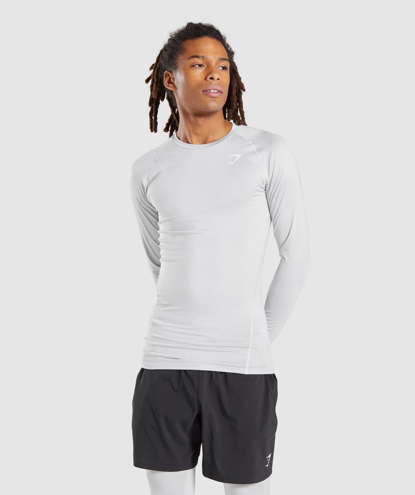 Gymshark Element Baselayer Langarm T -Shirt - hellgrau