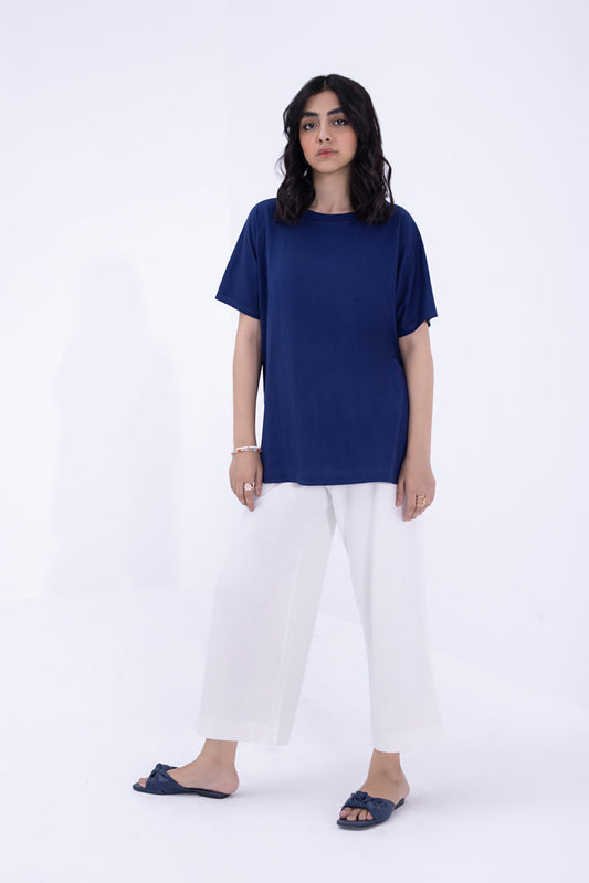 Oversized Cotton T-Shirt With Side Slits