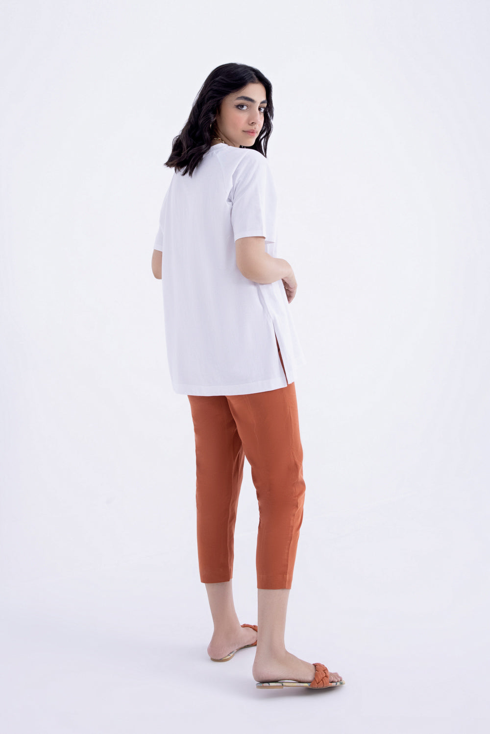 Oversized Cotton T-Shirt With Side Slits