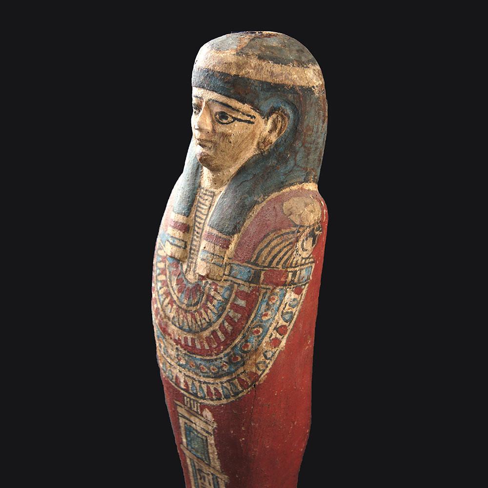 Ein ägyptischer Ptah-Sokar-Osiris aus Holz, spätptolemäische Zeit, ca. 664 - 30 v. Chr.