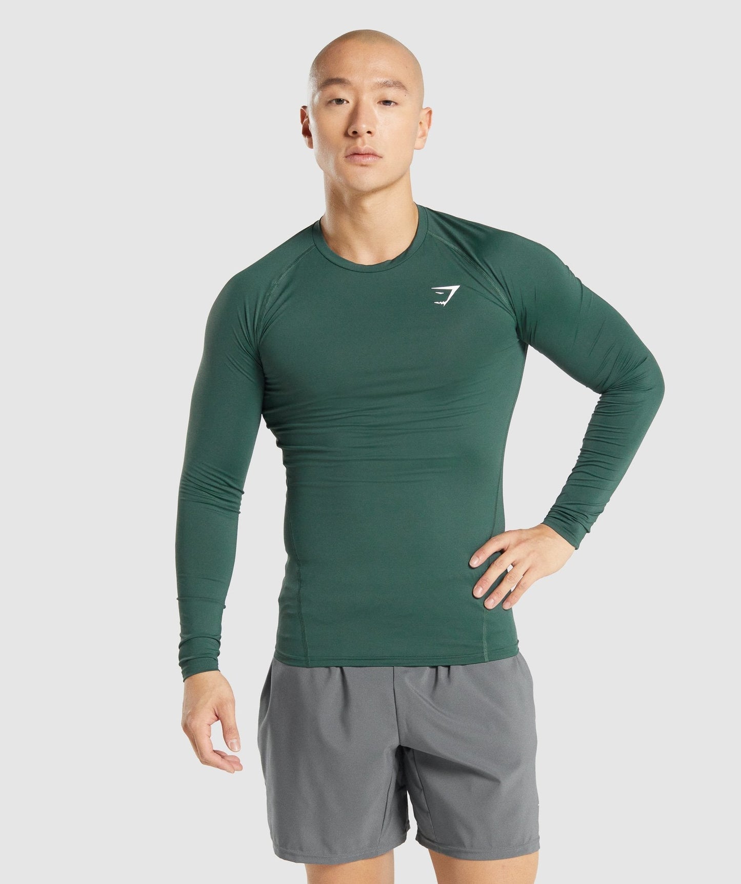 Gymshark Element Baselayer Langarm T -Shirt - dunkelgrün