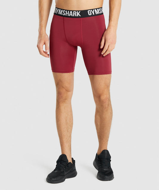 Gymshark Element Baselayer Shorts - Burgund