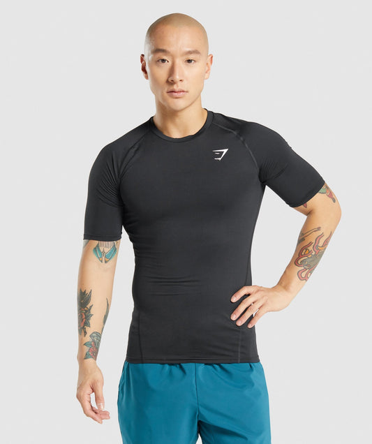 Gymshark Element Baselayer T -Shirt - Schwarz