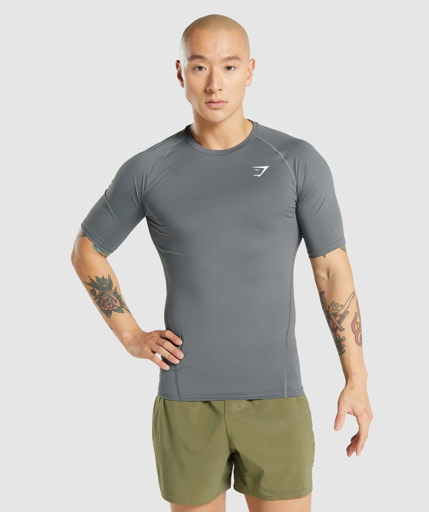 Gymsharkelement Baselayer T -Shirt - Holzkohle