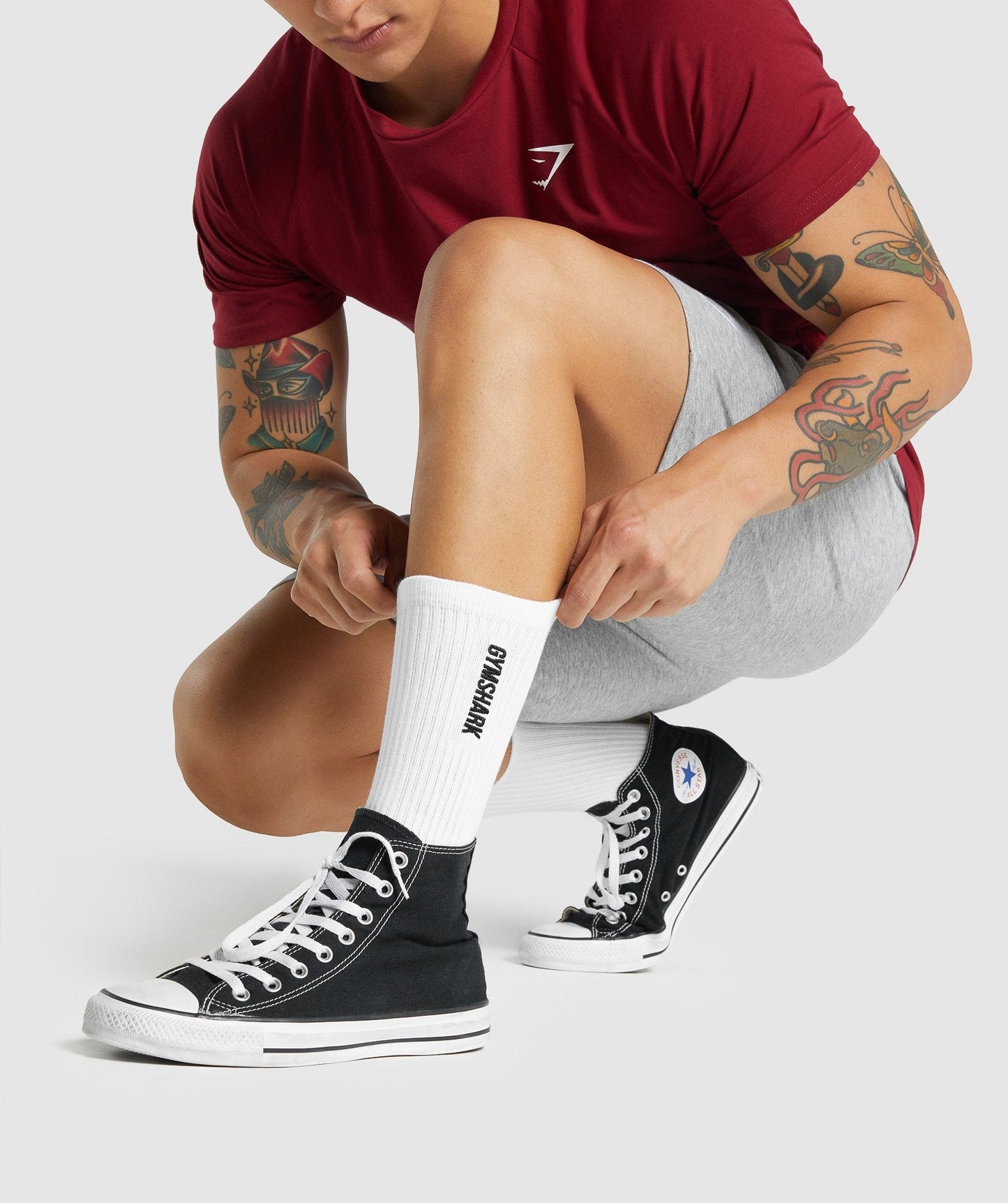 Gymshark Embroidered Logo Socks - White