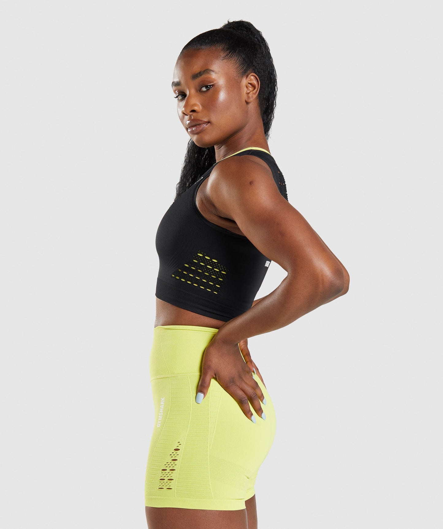 Gymshark Energy Seamless Crop Top - Black