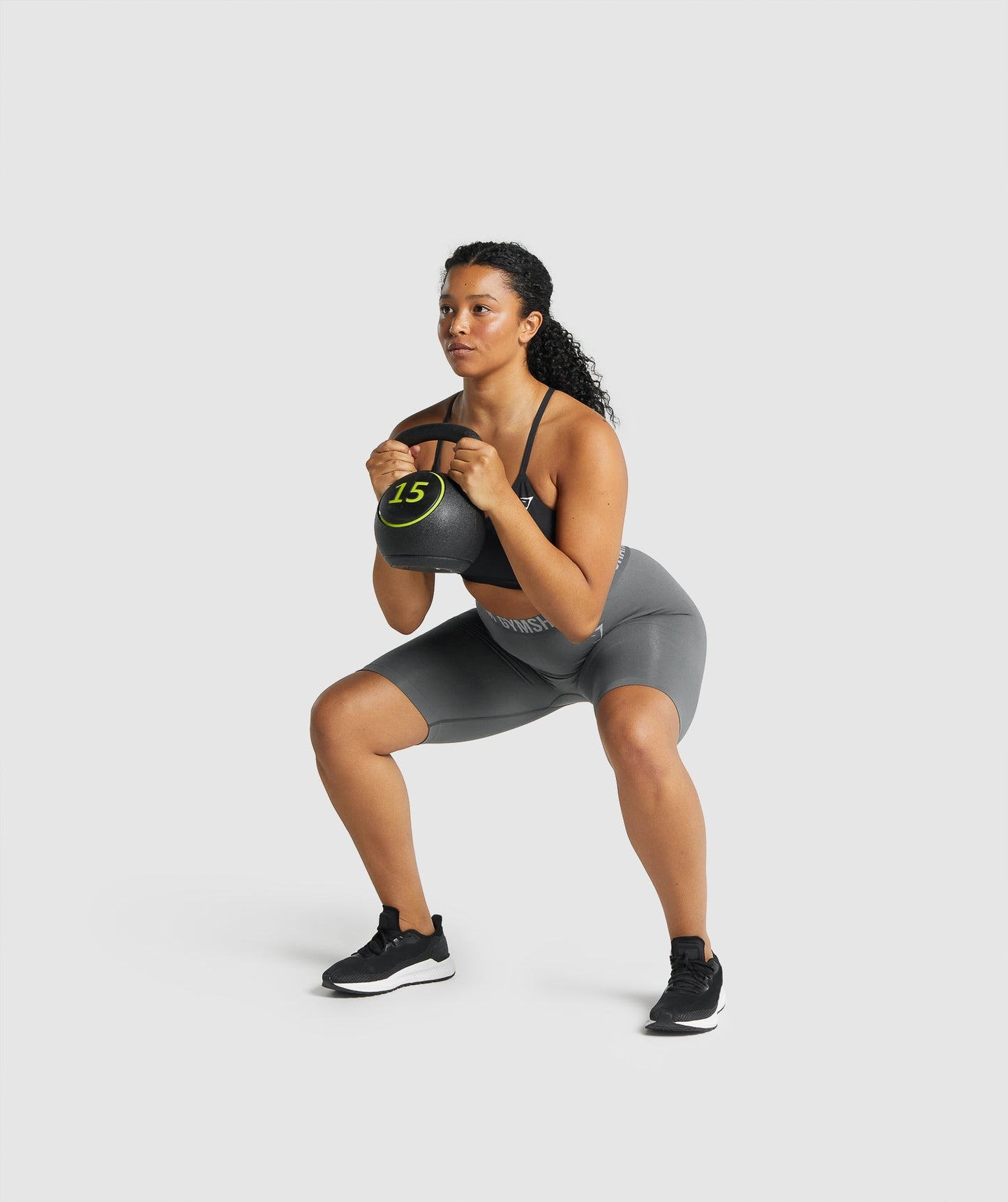 Gymshark Fit nahtloser Radfahren - Holzkohle