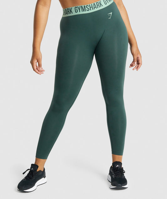 Gymshark fit nahtlose Leggings - dunkelgrün
