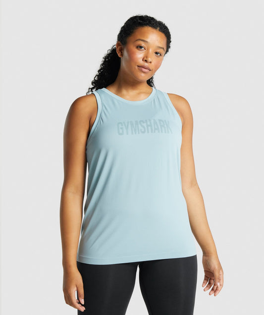 Gymshark Fit nahtlose lose Weste - Blau