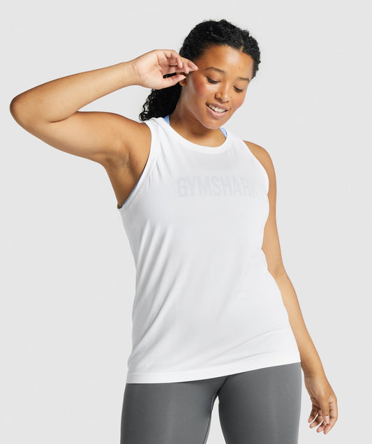 Gymshark Fit nahtlose lose Weste - Weiß