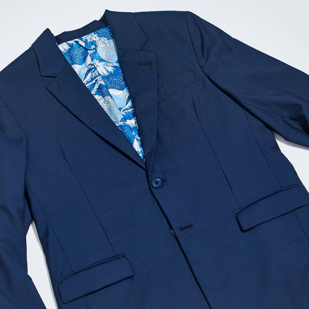 Der Georgie Navy Anzug-Blazer – ohne kontrastierendes Knopfloch