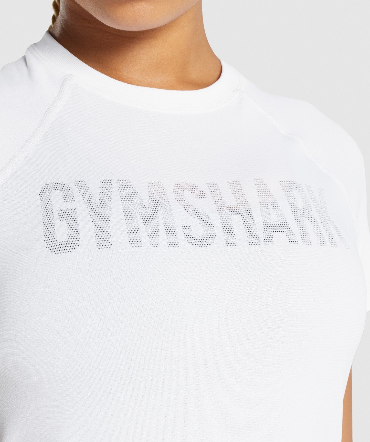 Gymshark Fit nahtloses lockeres T -Shirt - Weiß