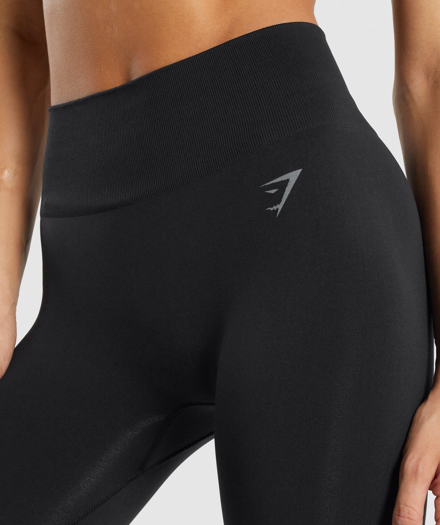 Gymshark fit nahtlose mittlere Rise -Leggings - schwarz