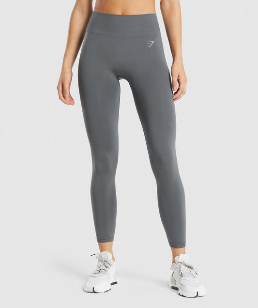 Gymshark fit nahtlose Mid -Rise -Leggings - Holzkohle