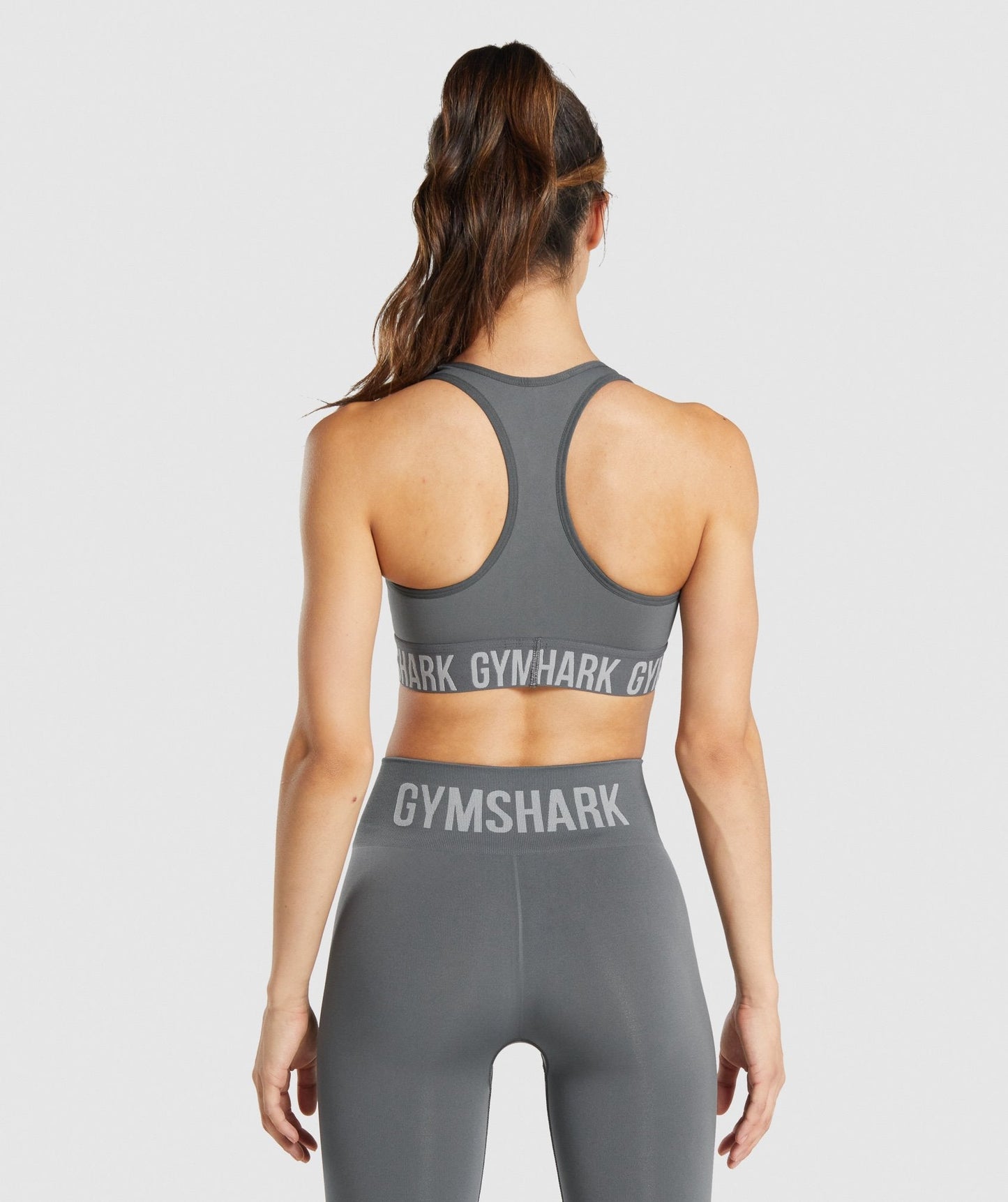 Gymshark Fit nahtloser Sport -BH - Holzkohle