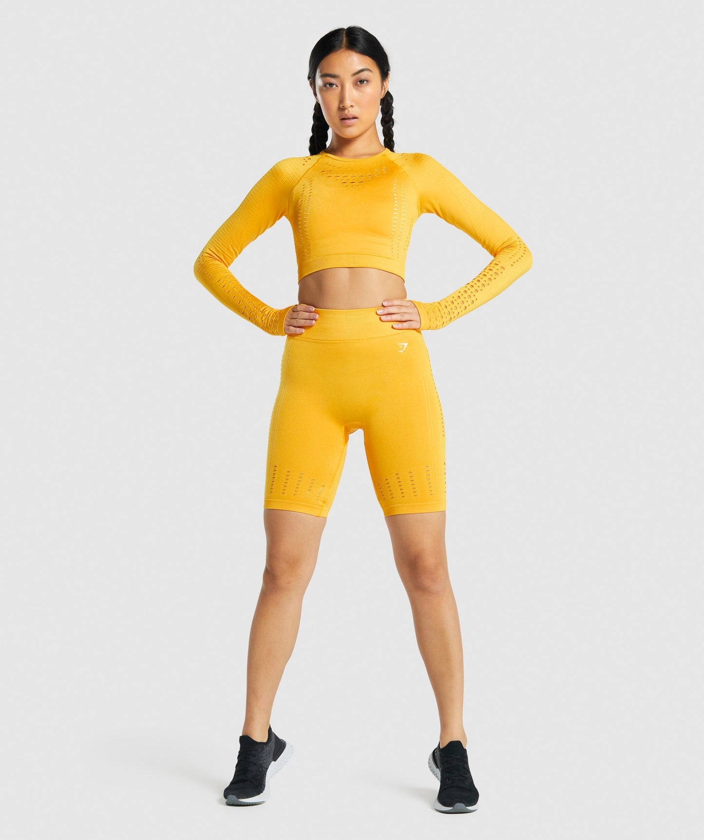 Gymshark Glühen nahtlose Shorts - Gelb