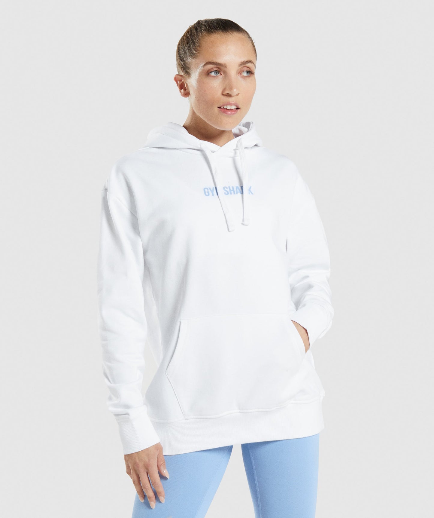 Gymshark Leg Day Oversized Hoodie - White