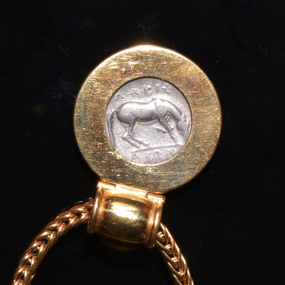 Eine griechische silberne Drachme von Larissa (ca. 356-342 v. Chr.) als Halskette