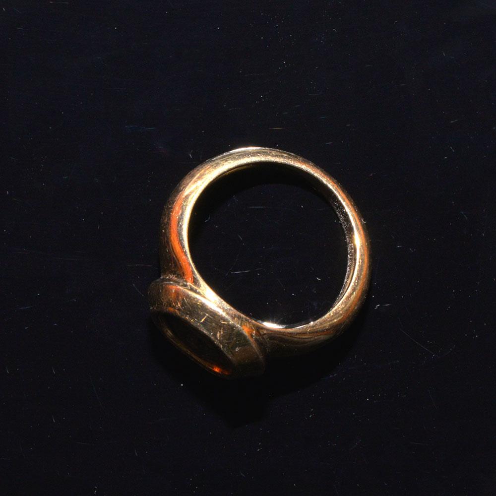 سونے کی انگوٹھی میں ایک تھریسیئن سلور اپولونیا پونٹیکا ڈرچم (CA. 400 - 350 BCE) سیٹ