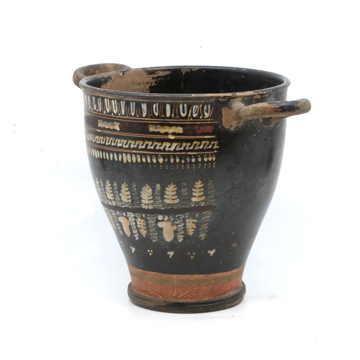 Ein riesiger griechischer Gnathian-Terrakotta-Skyphos, Magna Graecia, ca. 350 v. Chr.