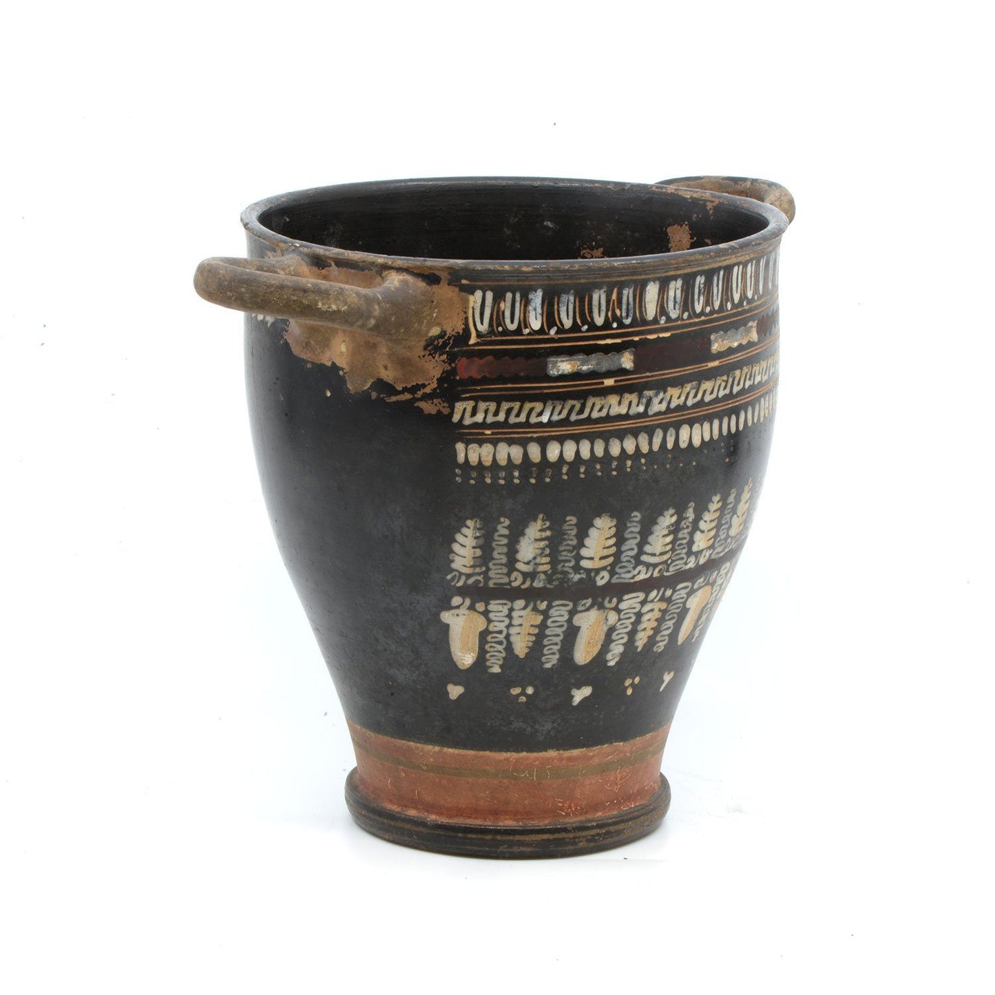 Ein riesiger griechischer Gnathian-Terrakotta-Skyphos, Magna Graecia, ca. 350 v. Chr.