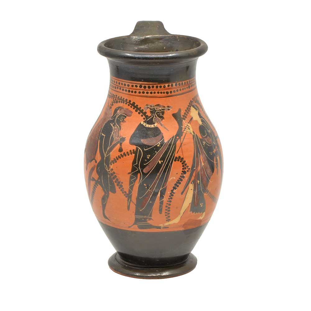 Eine attische schwarzfigurige Dot Ivy-Klasse Olpe, ca. 6. Jahrhundert v. Chr.