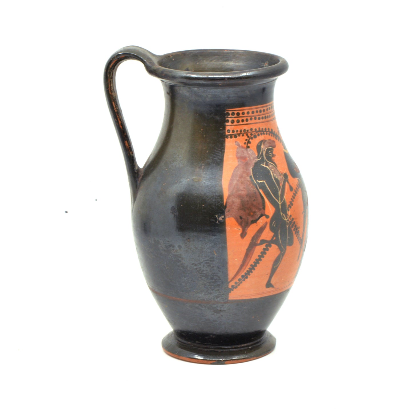 Eine attische schwarzfigurige Dot Ivy-Klasse Olpe, ca. 6. Jahrhundert v. Chr.