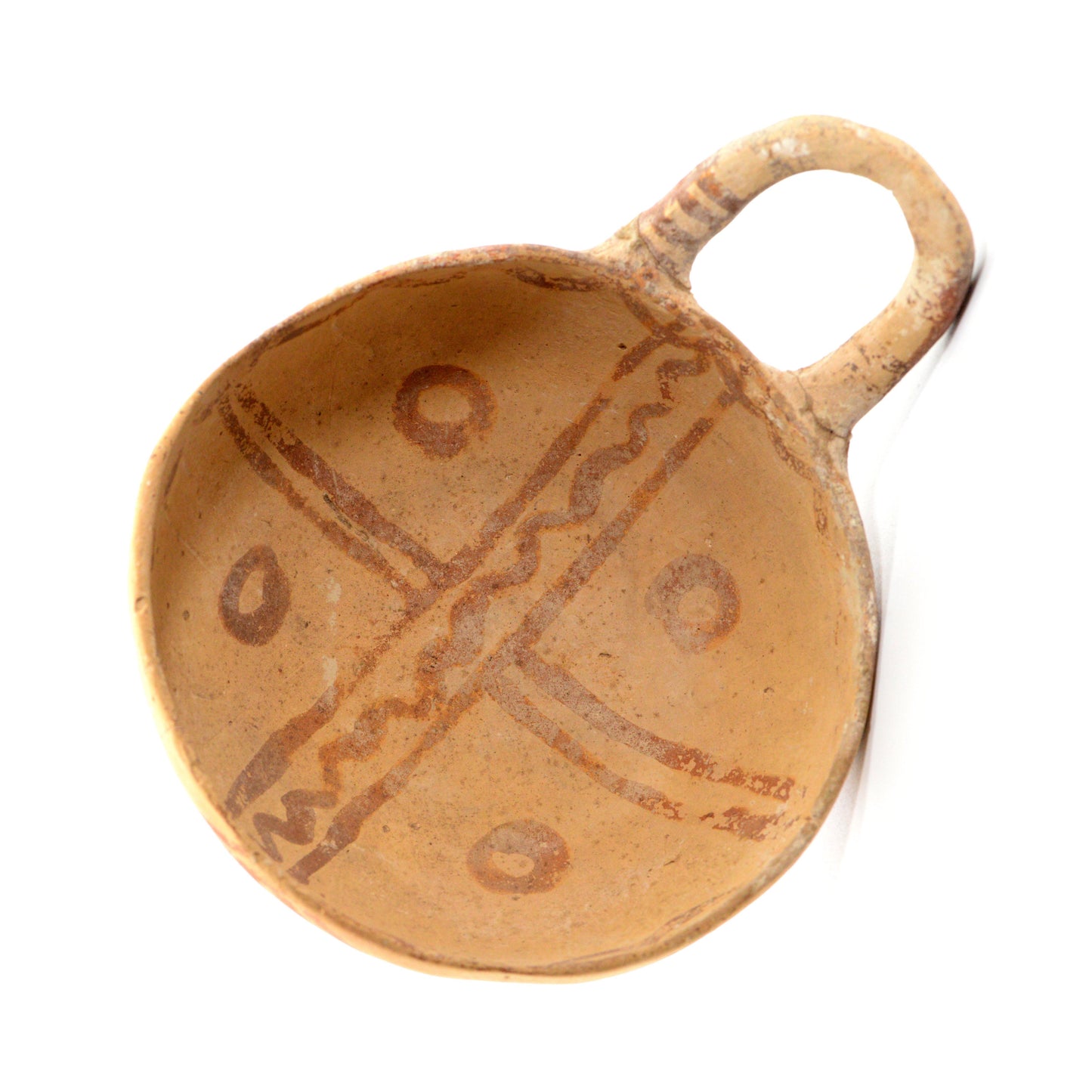 Eine zyprische Milchkanne aus weiß bemalter Keramik, Mittelzypriotisch II-III, ca. 1850-1650 v. Chr.