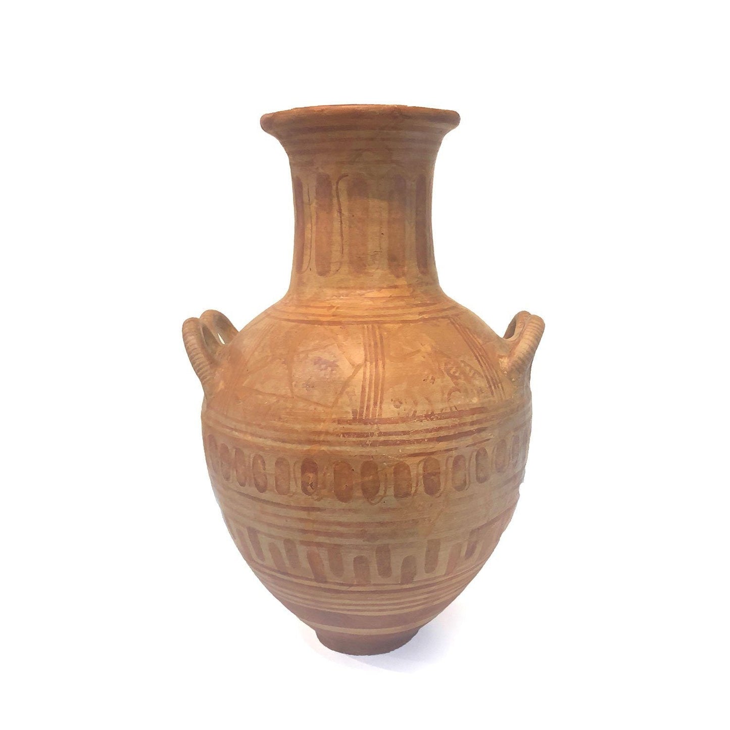 Eine griechische geometrische Amphore, geometrische Periode, ca. 8. - 6. Jahrhundert v. Chr.