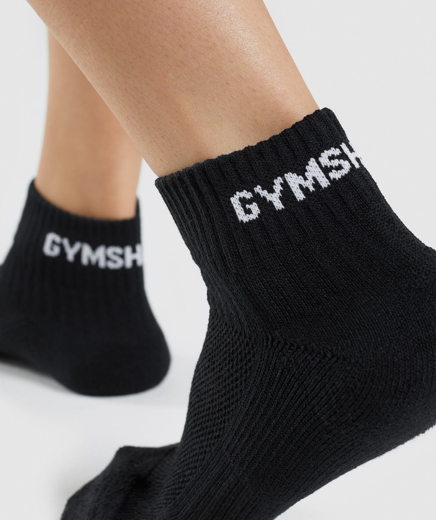 Gymshark Jacquard Quarter Socks 3pk - Black