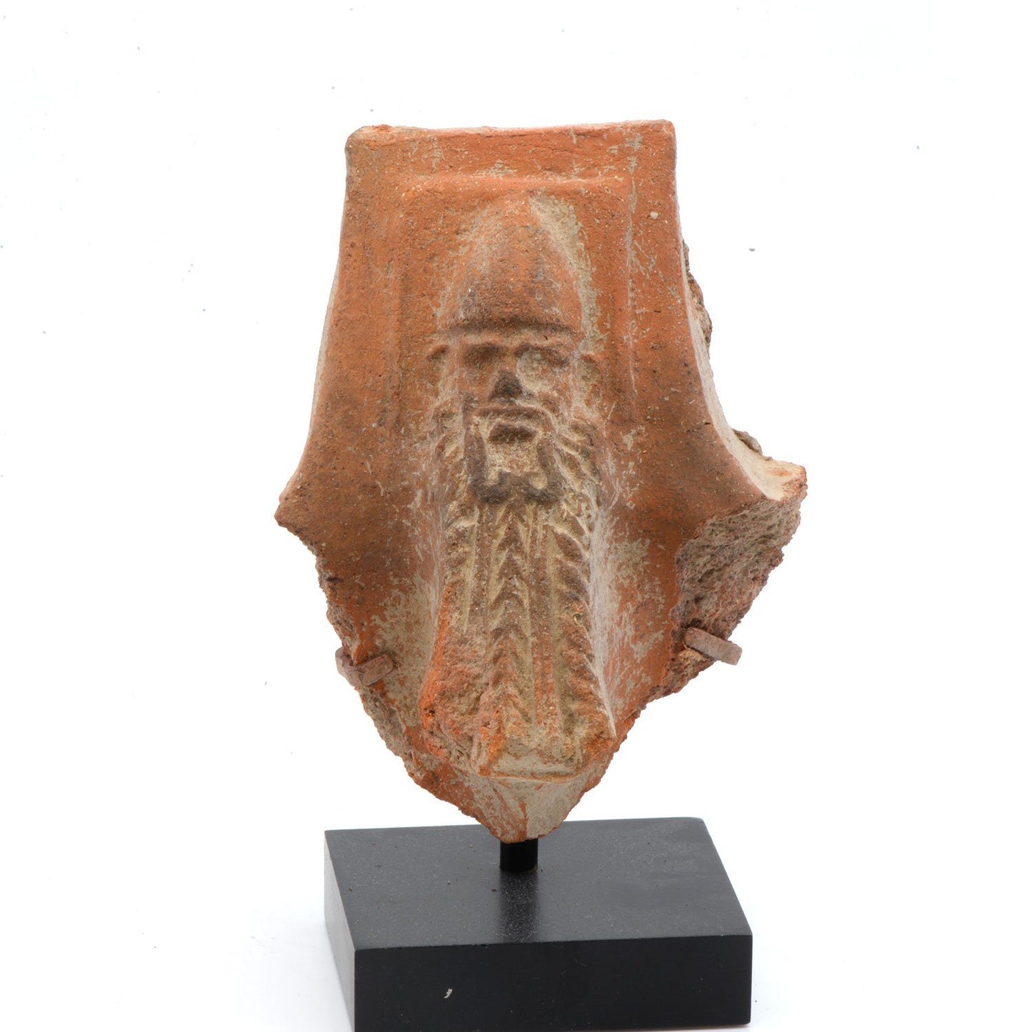 Eine hellenistische Protome aus Terrakotta-Kohlenbecken, hellenistische Periode, ca. 3. - 1. Jahrhundert v. Chr.