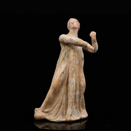 Eine hellenistische Terrakotta-Skulptur des Apollon Kitharoidos, ca. 3. - 1. Jahrhundert v. Chr.