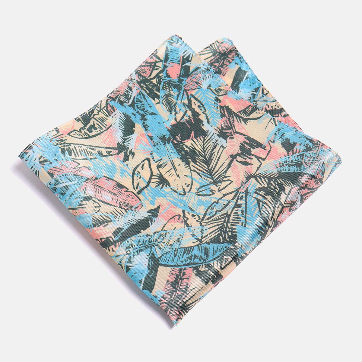 Gold Leaf Print Pocket Square