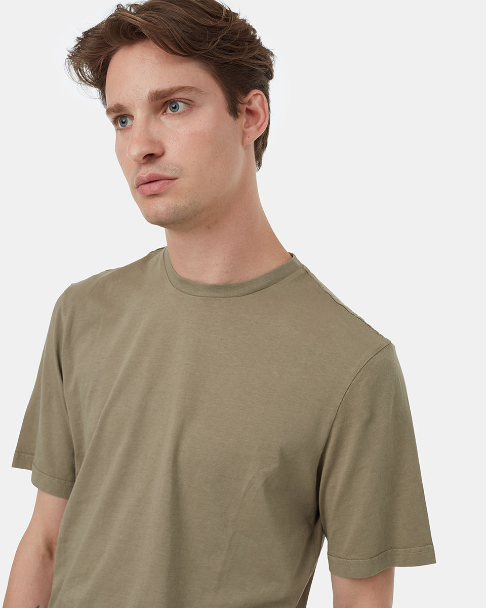 Regenerative Cotton Step Hem T-Shirt