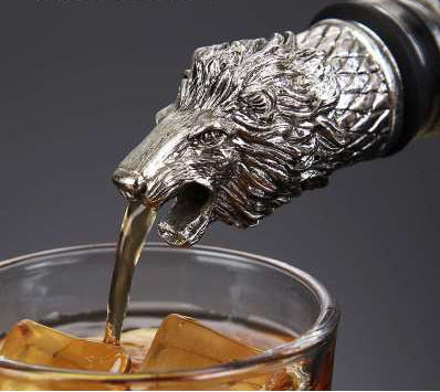 1 piece red wine pourer zinc alloy rhinoceros lion leopard antelope head wine stopper drink bar tool nightclub bar accessories