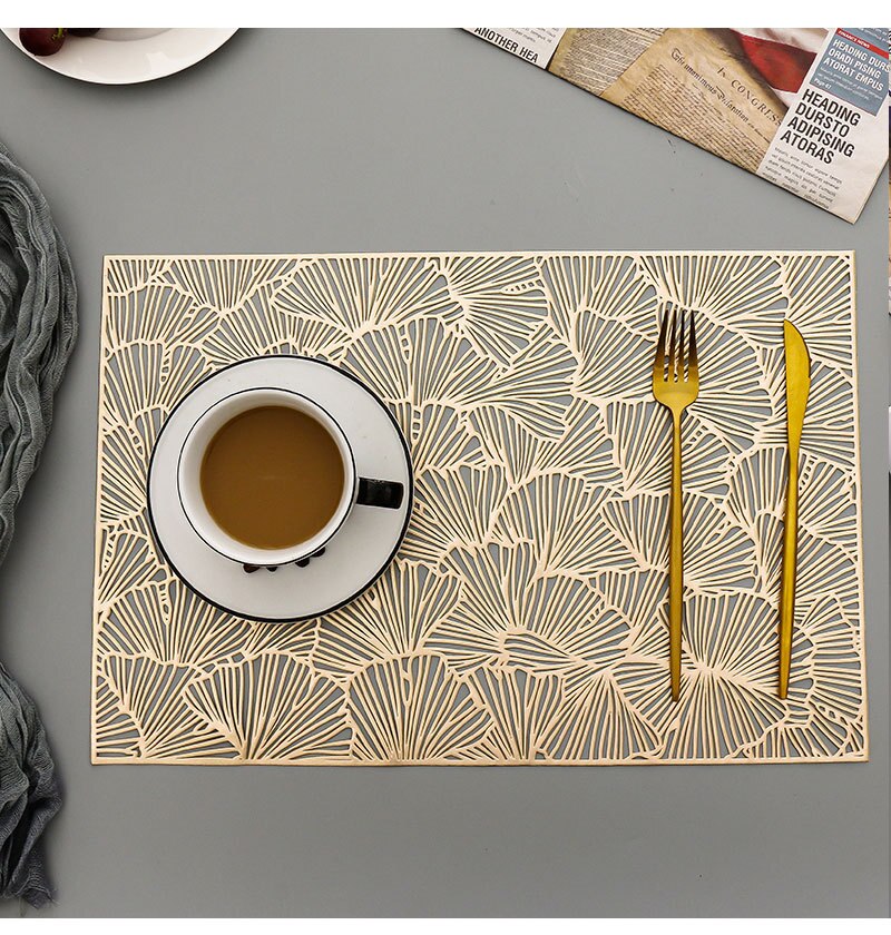 6/4 stücke Rechteckigen Weizen Ohr Streifen Tischset Hotel Restaurant Esstisch Nicht-slip Dekorative Matte Esstisch Isolierung Pad